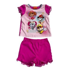 Nickelodeon Kids Paw Patrol Pink Pajama Set Girls Size 3T - Flame Resistant